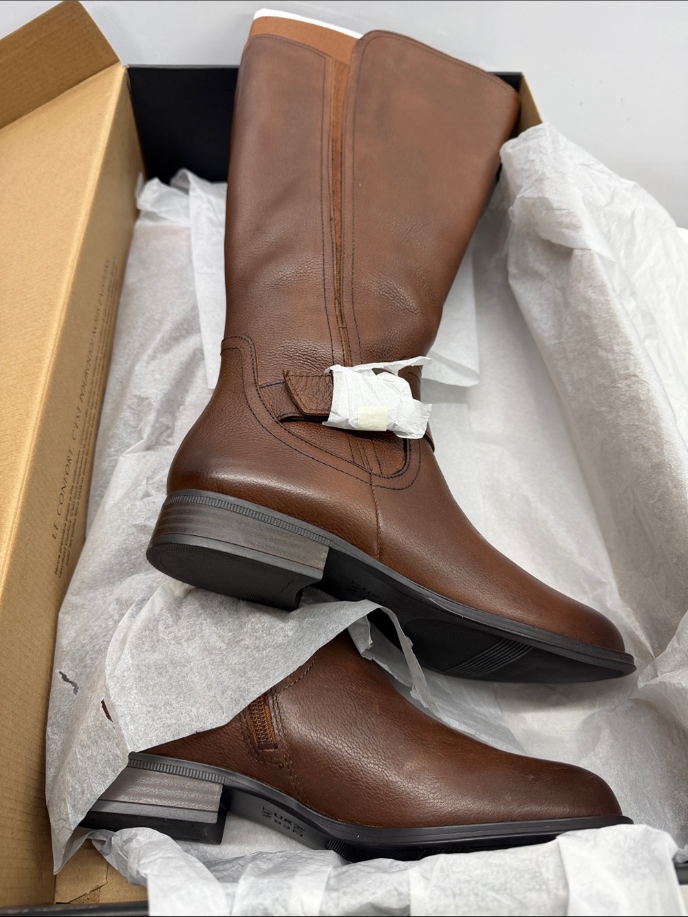 Naturalizer Brown Leather Tall Women's Riding Boots